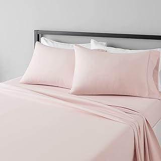 Blush Pink Double Bed Sheet Set
