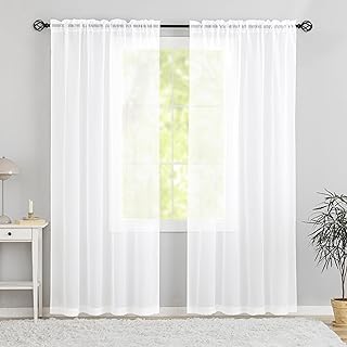 Sheer Voile Curtains – White