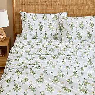 Floral Print Double Bed Sheet Set
